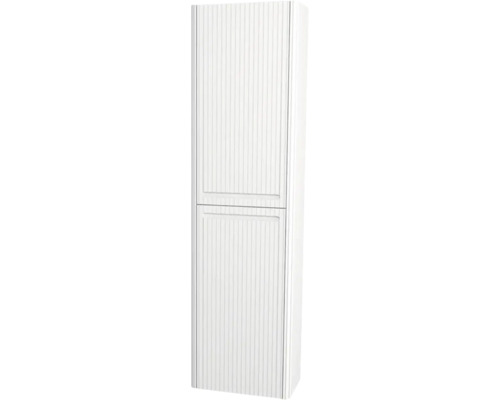 Kúpeľňová skrinka vysoká Devo Gloria 2.0 biela matná 40 x 172 x 33 cm GL2-S2DLE40-2-F83 Biela kúpeľňová vysoká skrinka s dvomi dvierkami a drážkovaným pohľadom spredu.