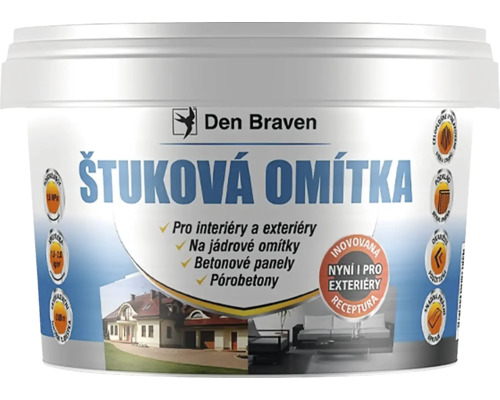 Štuková omietka DEN BRAVEN univerzálna 8 kg biela