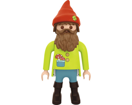 Hracie figúrka záhradného trpaslíka s bradou a čiapkou