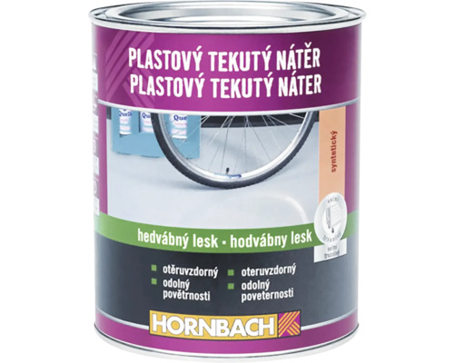 Plastový tekutý náter Hornbach 5 l striebristo sivý Plechovka s tekutým plastovým náterom