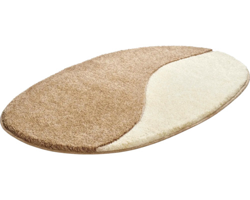 Oválna kúpeľňová predložka s dvojfarebným vzorom