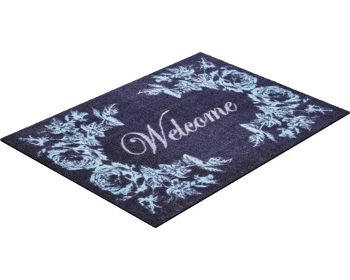 Rohožka s nápisom Vitajte a kvetinovým vzorom