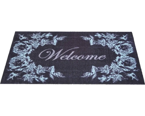 Rohožka so vzorom ruží a uvítacím nápisom