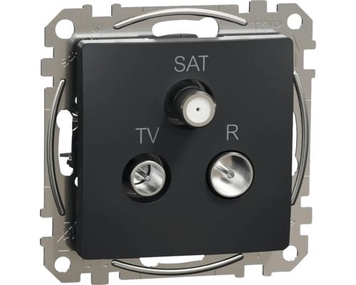 Anténna zásuvka Schneider Electric SEDNA SDD114481 TV/R/SAT koncová 4dB antracit Anténová zásuvka SAT TV rádio