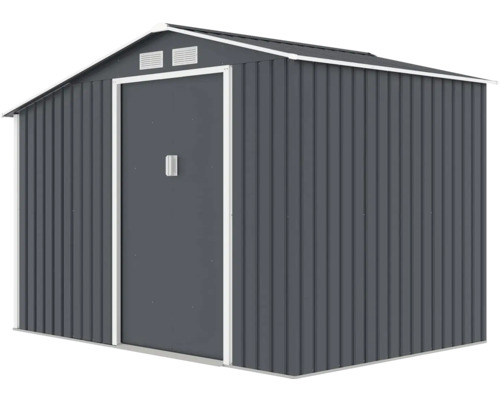 Kovová záhradná búda s dverami a vetraním