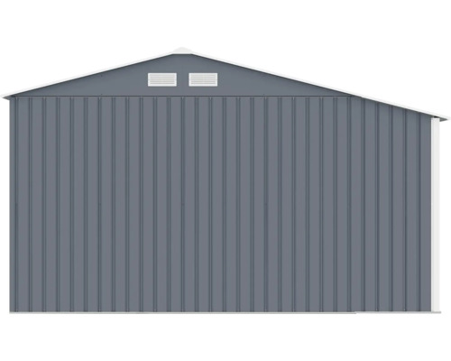 Kovový záhradný domček s vetraním