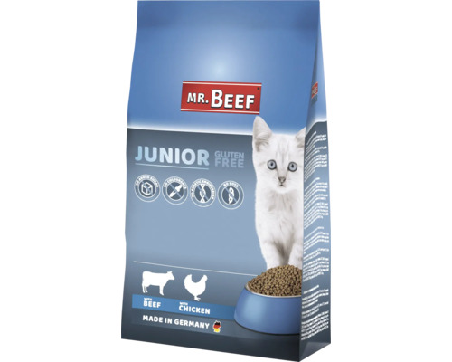 Granule pre mačky MR.BEEF Junior hovädzie a kuracie 3 kg Mr. Beef Junior suché krmivo s hovädzím a kuracím mäsom pre mladé mačky