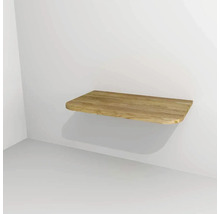 Drevená nástenná polica namontovaná na stene