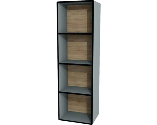 Kúpeľňová skrinka vysoká Devo Sonus 2.0 fjordová zelená 38 x 124,5 x 28 cm SO2-SO38x125-F72 Regál so štyrmi priehradkami