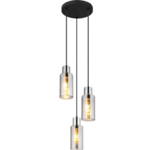 Luster Globo 15708-3H LIDARIA E27 3x 25 W čierny