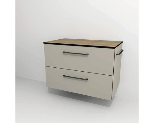 Kúpeľňová skrinka pod umývadlo Devo Sonus 2.0 Dakar 77 x 52 x 45 cm SO2-SU2S77x52F89K51 Závesná skrinka pod umývadlo s dvomi zásuvkami a drevenou policou