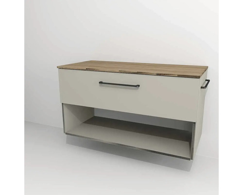 Kúpeľňová skrinka pod umývadlo Devo Sonus 2.0 Muschel 97 x 52 x 45 cm SO2-SU1S97x52F91K51 Skrinka pod umývadlo so zásuvkou a úložným priestorom