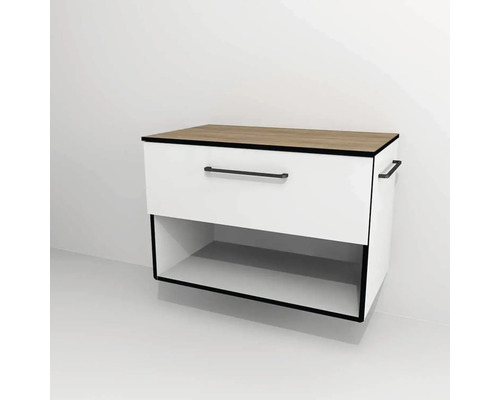 Kúpeľňová skrinka pod umývadlo Devo Sonus 2.0 biela 77 x 52 x 45 cm SO2-SU1S77x52F01K51 Závesná skrinka pod umývadlo so zásuvkou a úložným priestorom