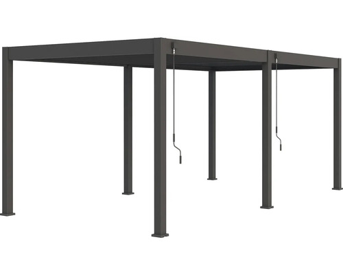 Pergola bioklimatická Rojaplast Intro Plus 600 x 300 x 255 cm voľne stojaca antracit