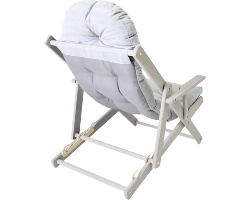 Drevené ležadlo s polstrovanou podložkou