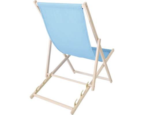 Plážové kreslo s dreveným rámom a látkovým poťahom