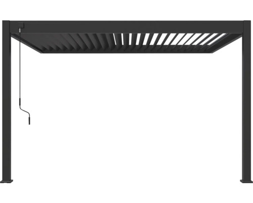 Pergola s nastaviteľnými lamelami a kľukou