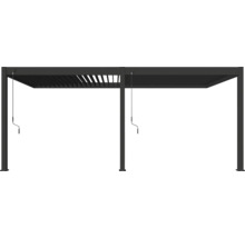 Pergola s lamelovou strechou a kľukou
