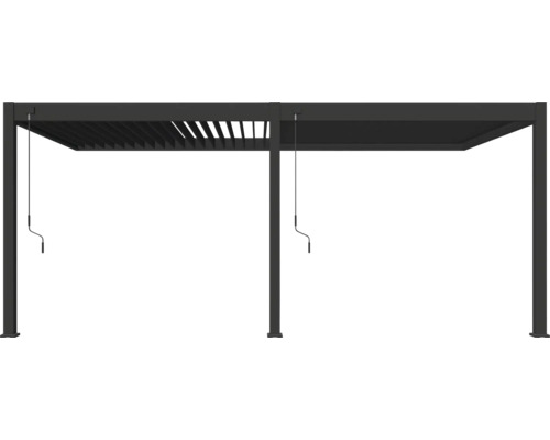 Pergola s lamelovou strechou a kľukou