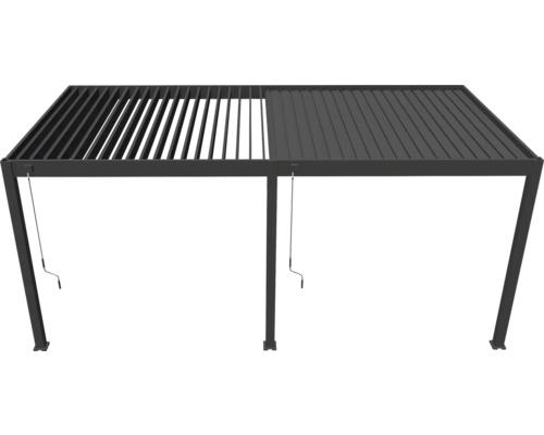 Pergola s lamelovou strechou na tienenie
