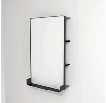 LED zrkadlo do kúpeľne s osvetlením Devo Sonus 2.0 s poličkou 55,5 x 94 cm IP 44 fjordská zelená/čierna SO2-LU55x94x27-F72