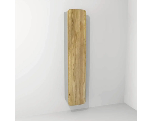 Kúpeľňová skrinka vysoká Devo Oval pravá dub prírodná/svetlo sivá 34 x 165 x 33 cm OV-S1DPR34-P34D01L10 Drevený panel na montáž na stenu