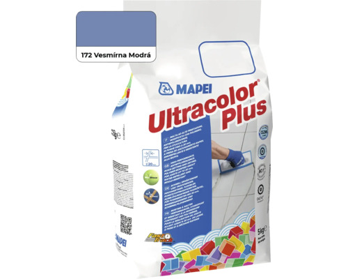 Škárovacia hmota Mapei Ultracolor plus 172 vesmírna modrá 5 kg Mapei Ultracolor Plus flexibilná škárovacia hmota v 5-kilogramovom balení