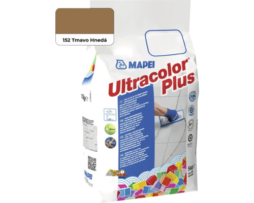 Škárovacia hmota Mapei Ultracolor Plus 152 tmavohnedá 5 kg Mapei škárovacia hmota Ultracolor Plus, 5 kg balenie