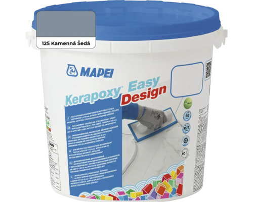 Škárovacia hmota Mapei Kerapoxy Easy Design 125 kamenná šedá 3 kg Mapei Kerapoxy Easy Design malta, farba kamenná šedá
