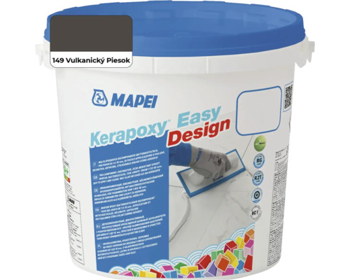 Škárovacia hmota Mapei Kerapoxy Easy Design 149 vulkanický piesok 3 kg Maltová zmes Mapei Kerapoxy Easy Design vo vedre