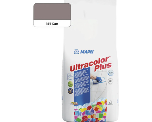 Škárovacia hmota Mapei Ultracolor Plus 187 ľan 2 kg Mapei škárovacia hmota Ultracolor Plus odtieň 187 L''an