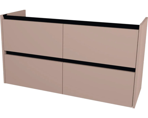 Kúpeľňová skrinka pod umývadlo Devo Etna 2.0 antique rose 118 x 64 x 40 cm ET2-SU4S118-P45 Skrinka pod umývadlo so štyrmi zásuvkami
