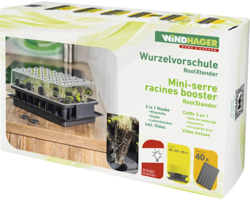 Balenie mini skleníka Windhager RootXtender na predpestovanie koreňov