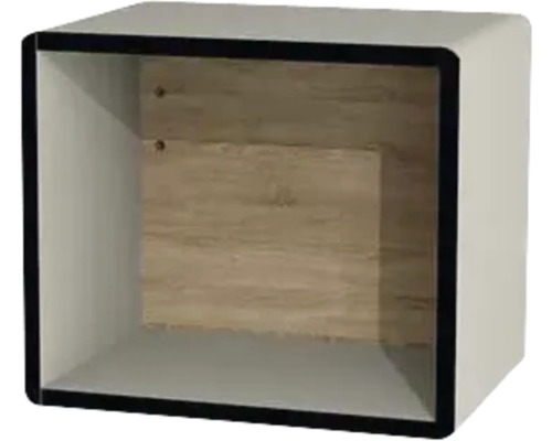 Nástenný regál do kúpeľne Devo Sonus 2.0 Muschel 38 x 32,5 x 28 cm SO2-SWO380x325-F91 Štvorcová drevená nástenná polica