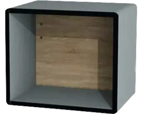 Nástenný regál do kúpeľne Devo Sonus 2.0 fjordová zelená 38 x 32,5 x 28 cm SO2-SWO380x325-F72 Kocková nástenná polica s drevenou zadnou stenou