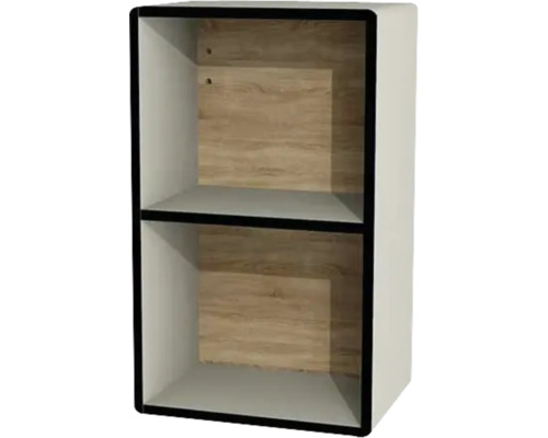 Nástenný regál do kúpeľne Devo Sonus 2.0 Muschel 38 x 63 x 28 cm SO2-SWO38x63-F91 Polica s dvoma priehradkami