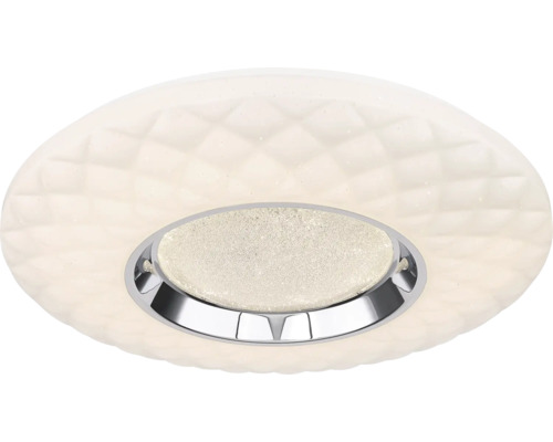 Stropné svietidlo so vzorom a chrómovým krúžkom