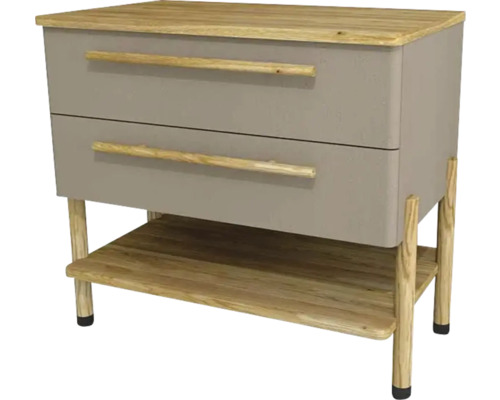 Kúpeľňová skrinka pod umývadlo Devo Sonet Dakar/dub 84 x 75 x 49 cm SF-SU2S84-F120D01L10 Skrinka pod umývadlo s dvomi zásuvkami a policou