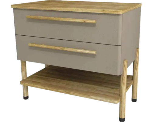Kúpeľňová skrinka pod umývadlo Devo Sonet Dakar/dub 84 x 75 x 49 cm SF-SU2S84-F120D01L09 Nočný stolík s dvoma zásuvkami a odkladacím priestorom