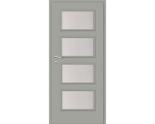 Interiérové dvere MALAGA 4/4 sklo sivé matné 70 P