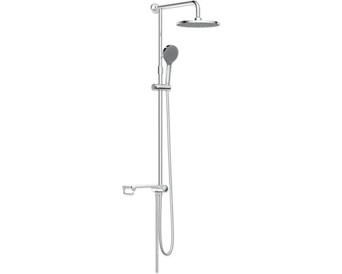 Sprchový systém s hlavovou sprchou, ručnou sprchou a poličkou