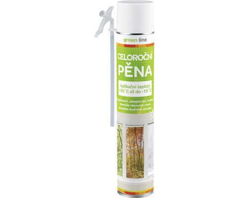 Montážna pena PUR Green Line zimná trubičková 750 ml Montážna pena PUR Green Line zimná trubičková 750 ml