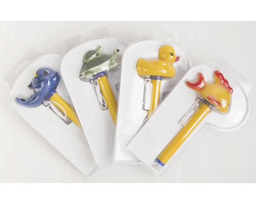 Bazénový teplomer s motívom zvierat v blistrovom balení