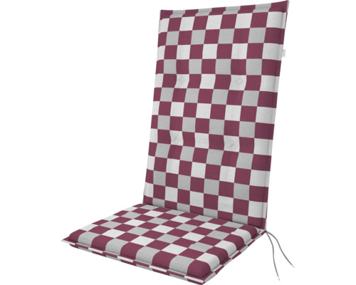 Polster na stoličku a kreslo s vysokou opierkou 119 x 48 x 6 cm Doppler LIVING 4901 Polstrovaný sedák na stoličku so šachovnicovým vzorom