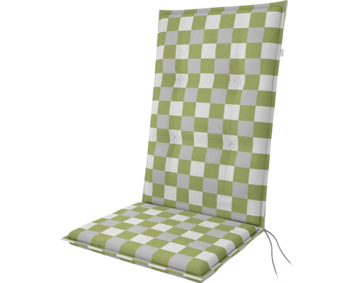 Polster na stoličku a kreslo s vysokou opierkou 119 x 48 x 6 cm Doppler LIVING 4903 Podsedák na záhradnú stoličku so šachovnicovým vzorom