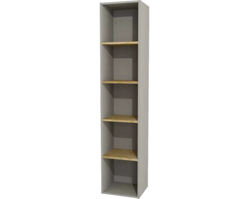 Nástenný regál do kúpeľne Devo Sonet kašmír/dub 35 x 164 x 30 cm SF-SO35-F112P52 Regál s piatimi priehradkami
