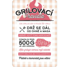 Plagát s pravidlami grilovania