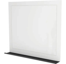 Zrkadlo do kúpeľne v ráme Devo Vena 2.0 s poličkou 80 x 70 cm biela/čierna VE2-LUPL80-F01