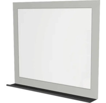 Zrkadlo do kúpeľne v ráme Devo Vena 2.0 s poličkou 80 x 70 cm sivá matná/čierna VE2-LUPL80-F76
