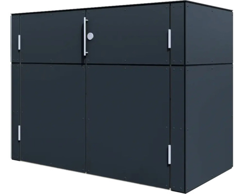 Sivý box na smetiaky pre tri smetiaky